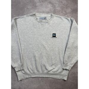 VINTAGE‎ Netscape Sweatshirt Mens Large Gray Crewneck Embroidered Logo Tech 90s